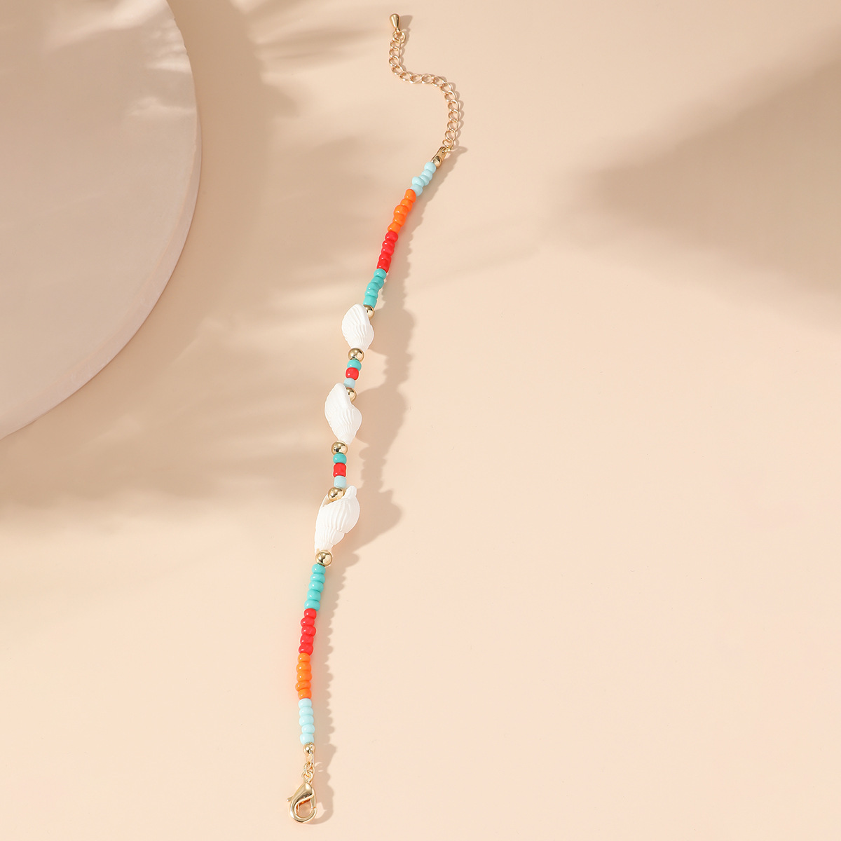 6g Weight Bracelets Classification Beach Occasion Beaded, Plastic Material Conch Pattern Women'S Gender Beach Style Beach Conch Beaded Plastic Women's Bracelets 2