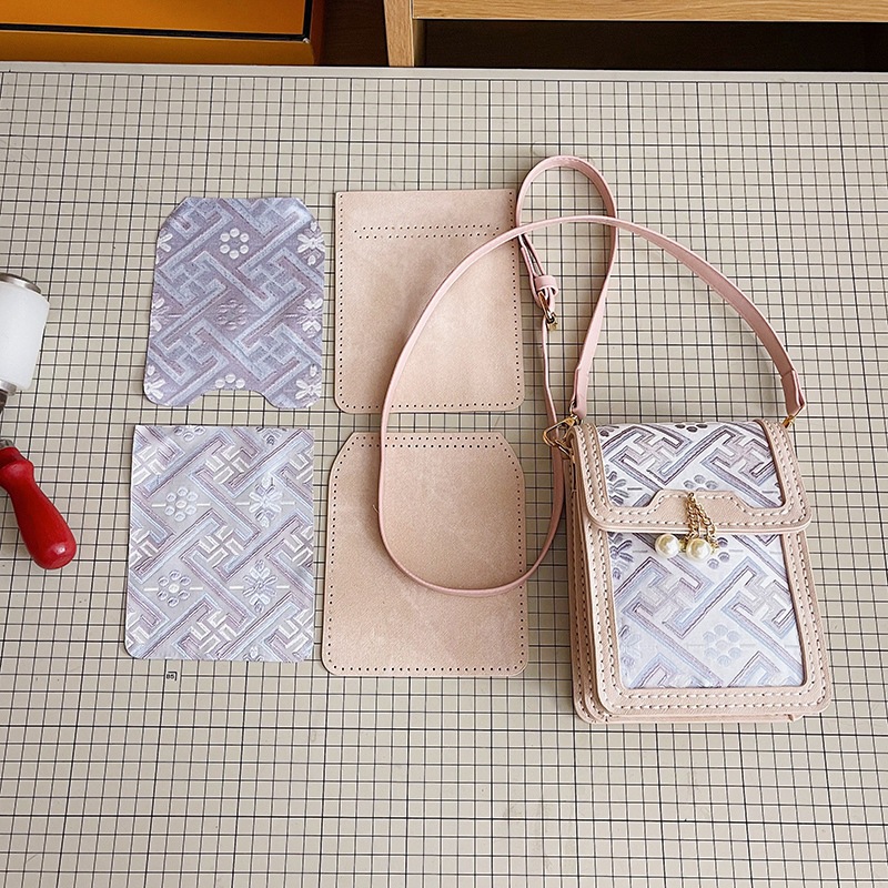 新款壮锦提花单肩斜跨手工包广西壮族传统文化民族特色材料包DIY