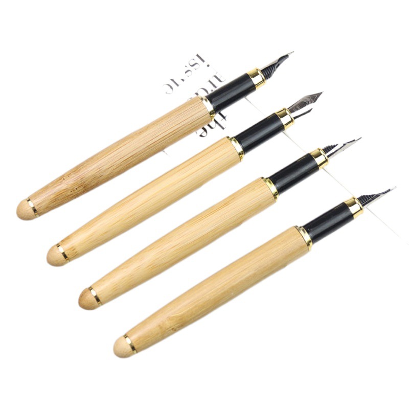 Factory direct bamboo pen box, bamboo pair pen box, business gift pair pen, water-based sign pen, neutral ball pen