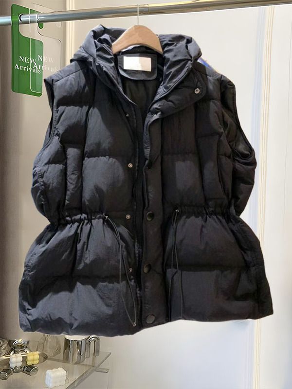 ファッションの洋風ダウン綿のベスト女性の冬の新型の厚い保温のデザイン感の馬は綿の服の大きいポケットのコートを挟みます。|undefined