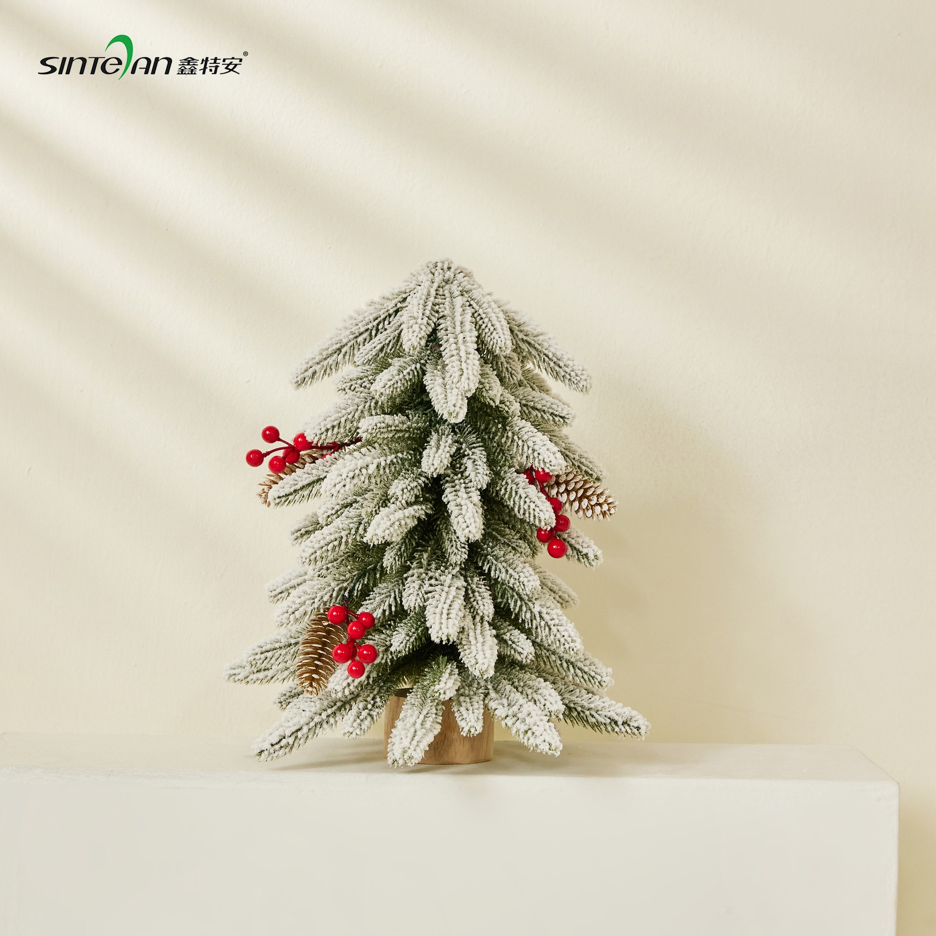 Xintean mini árbol de Navidad al revés simulación norbison 40CM pequeño árbol decoración de escritorio transfronteriza Amazon