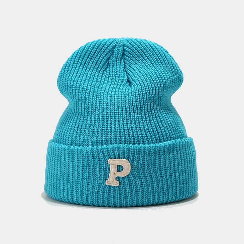 Korean version new loose big head circumference P letter knitted women, trendy stylish face, small woolen for autumn and_voghion.com