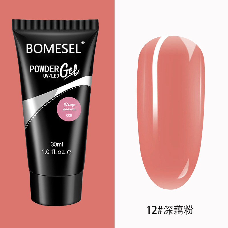 Explosión de uñas de color desnudo de cristal extensión de uñas sin papel modelo de extensión rápida 15ML 30ML
