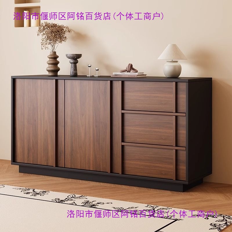 中古风餐边柜靠墙储物柜厨柜整体成品橱柜客厅实木斗柜茶水柜儿童