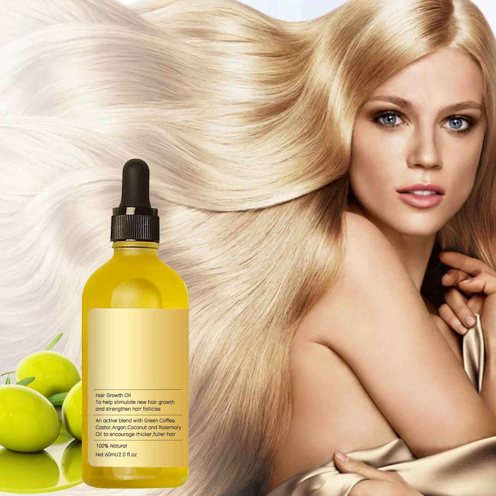 迷迭香护发精油 滋养黑发柔顺不油腻椰子橄榄蓖油美发护发精油