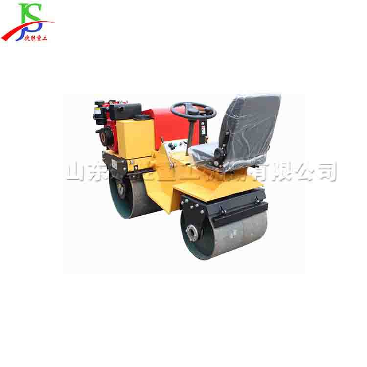 全液压座驾式振动压路机小型柴油双钢轮压路机公路地面修补压平机