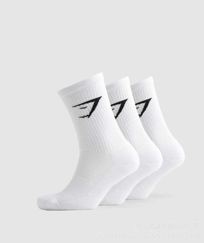 Gymshark シャークソックス純綿プロスポーツソックス男性と女性のトレーニング屋外フィットネスランニングソックスハイトップタオル底|undefined