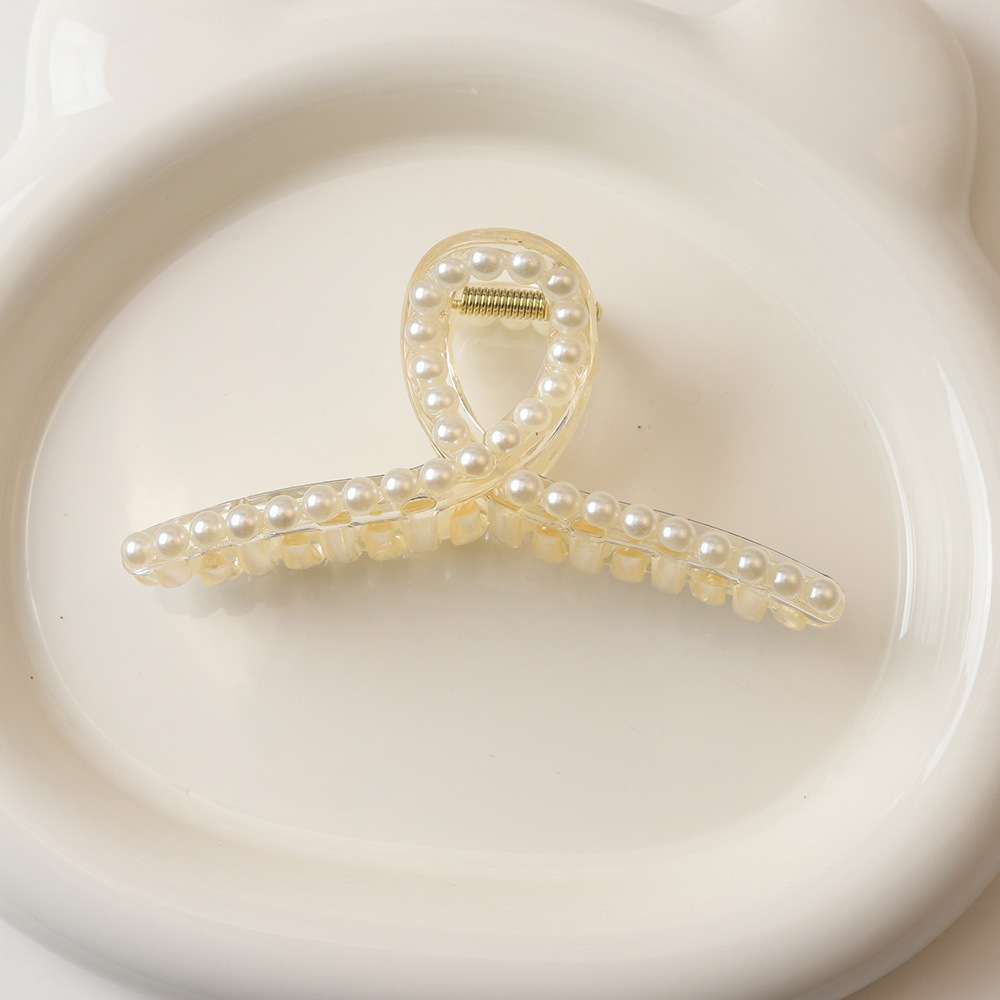 Pinza para el Pelo con Perlas Elegantes, Tamaño Grande/Pequeño, para Recogido, Accesorio de Lujo Ligero, Venta por Mayor image 15
