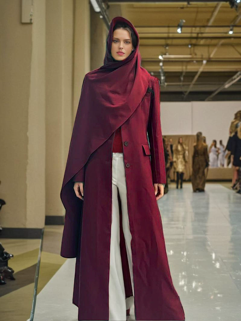 Осеннее элегантное пальто, удобный плотный тренч, городской стиль, slim fit, высокий воротник
