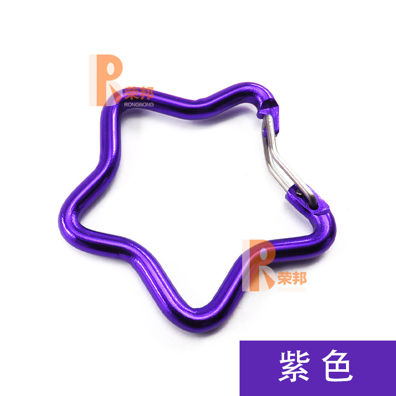 와이어 탄성 막대 다섯개 별 보라색