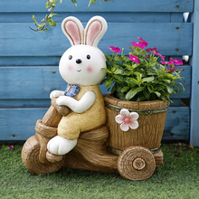 个性花园阳台大号可爱小兔子户外多肉植物花盆工艺品庭院摆件