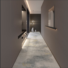 跨境现货代发几何格子异域风水晶绒地毯家用酒店客厅走廊满铺地垫