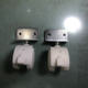 PP White Wheel Large 2 Hole Right Angle Caster Luggage Directional Wheel Universal Edge Mute Wheel