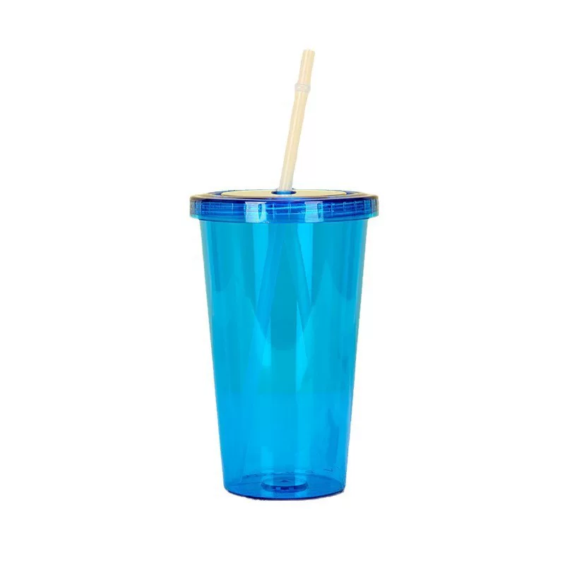 Прочный стеклянный полипропиленовый straw из пластика со стеклянной трубкой, 22 oz