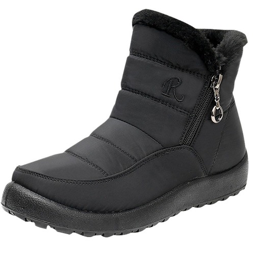 Women's Winter Beijing Traditional Cloth Shoes, Warm and Insulated Snow Boots for Elderly, Large Size Cotton Boots for Middle-Aged and Elderly Women, Large Size