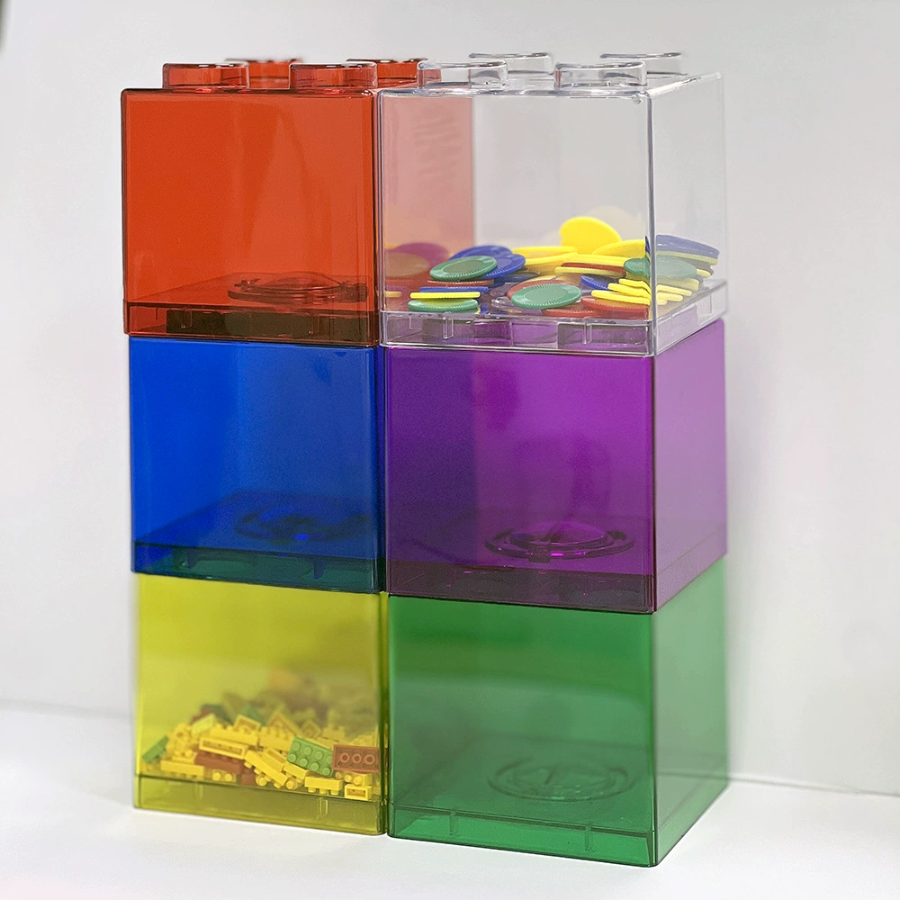 Трансграничные строительные блоки Форма копилки ins Акриловые прозрачные копилки для монет Разные банки для домашнего использования оптом