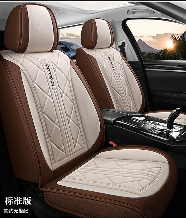 Cross-Border Car Seat Covers for Five Seats, Universal Full Surround, All-Season Cushion Covers, Linen Breathable Seat Covers, Seat Cushions