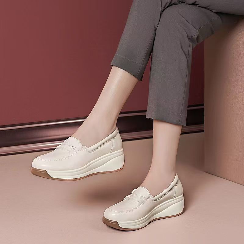 Zapatos deportivos de cuatro estaciones, zapatos elevados ligeros, zapatos casuales de mujer, suela transpirable, suela transpirable de verano.