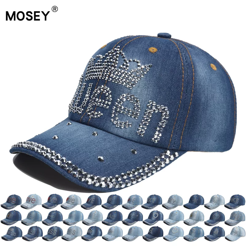 Denim Baseball Cap (Mosey) Unisex, Adjustable 56–58 cm, Summer Sun Hat