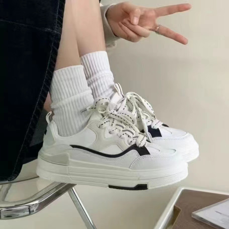 Women's Running Shoes Versatile White Sneakers For Autumn_voghion.com