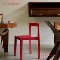 中古北欧现代网红靠背靠背椅复古设计师椅子家用简约轻奢实木餐椅