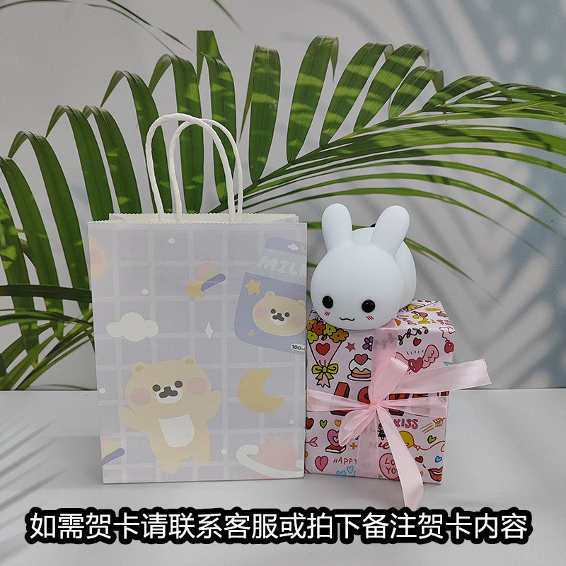 シリカゲル玉兎led小夜灯usb充電2色調光ぼんやりしています。|undefined