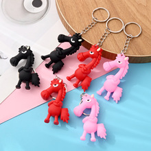 新款2026马年吉祥物天选高冷黑马包包挂饰包包挂件钥匙扣礼品现货