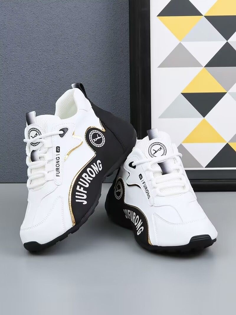 Chaussures pour hommes, baskets blanches unisexes épaisses, chaussures de sport tendance pour le printemps, style populaire sur TikTok, chaussures de papa pour couples_voghion.com