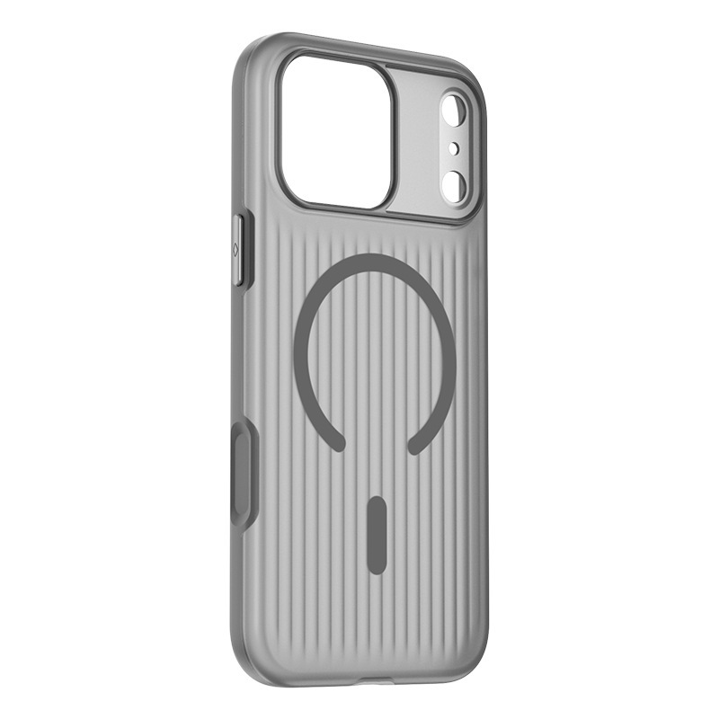 适用iPhone17promax手机壳瓦楞磨砂磁吸苹果16全包光栅肤感保护套|undefined