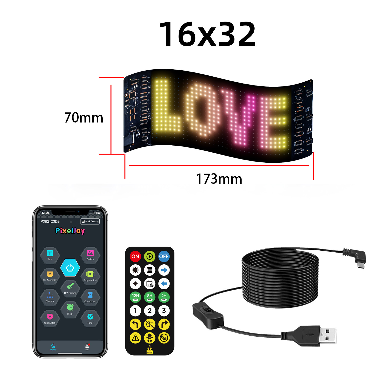 Fabricante mayorista LED vehículo flexible pantalla de control remoto Bluetooth APP pantalla de publicidad inteligente pantalla de visualización de ojos de demonios