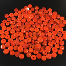 保真凉山满肉满色南红玛瑙隔片垫片隔珠算盘珠散珠108文玩DIY配件