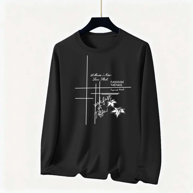 Bargain Clothing Autumn Tops Long-Sleeve Men's Clothing 2025 New Loose-Fitting Youth Inner Wear Bargain Clothing Autumn Tops Long-Sleeve Men's Clothing 2025 New Loose-Fitting Youth Inner Wear
