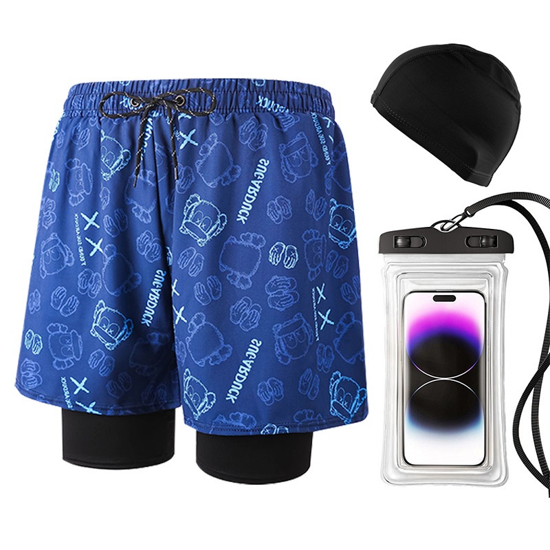 블루베어 3종세트(수영복, 수영모, 휴대폰가방)