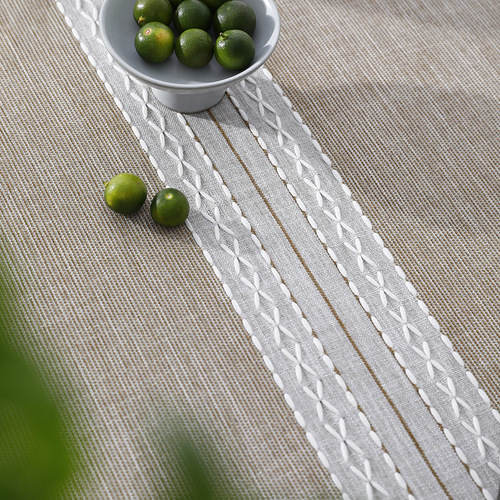 Nordic ins rectangular tablecloth coffee table mat table mat fabric embroidery jacquard tassel household dustproof cover towel wholesale