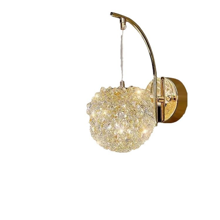 Sala de estar lámpara de cristal dormitorio lámpara de cristal Yama Villa agua lámpara de pared de luz sala de paneles rojo lámpara de pared roja pequeña Yama