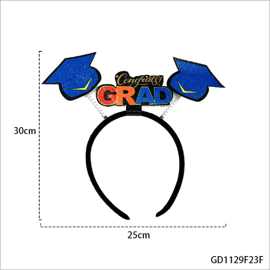 Europeo y americano temporada de graduación divertido cabeza hebilla doctor sombrero mini doctor diadema temporada de graduación decorativo tocado diadema