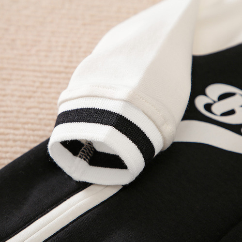 Baby boy Spring and Autumn clothes, infant one-piece baseball crawling suit, stylish long-sleeved T-shirt, INS new arrival, cotton, cross-border trade