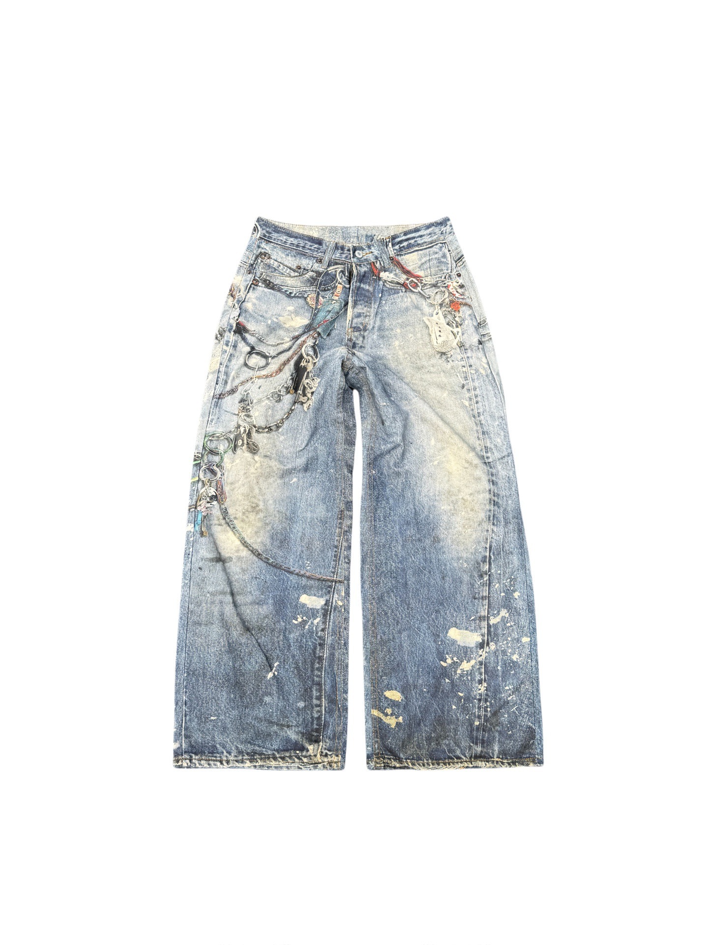 Style Oversized Washed Denim Pants – Baggy Streetwear Jeans With Ripple Effect & Distressed Detailing"_voghion.com