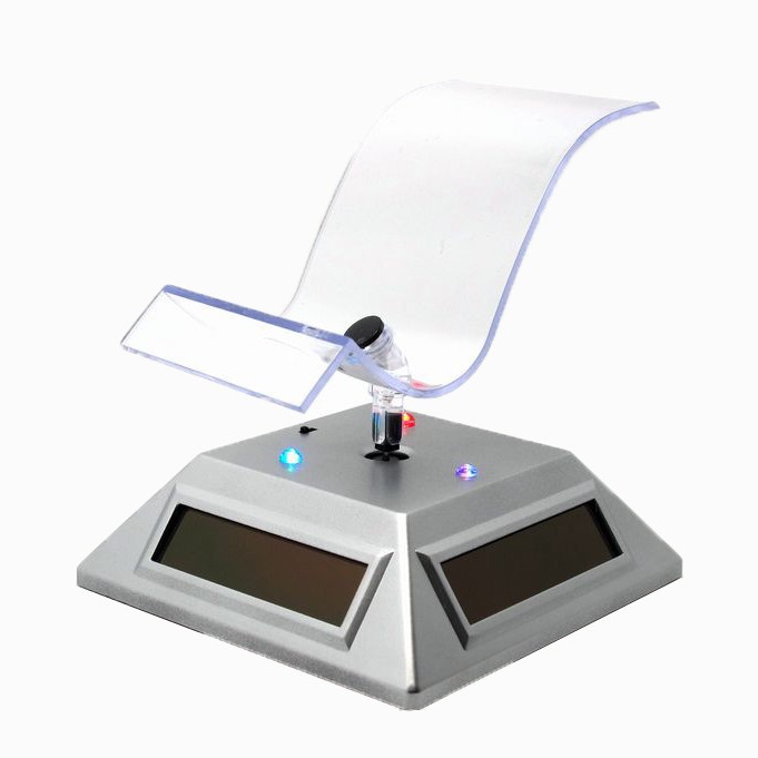 037带灯 太阳能 旋转手机展示架 7彩灯展示台 饰品架 手机架