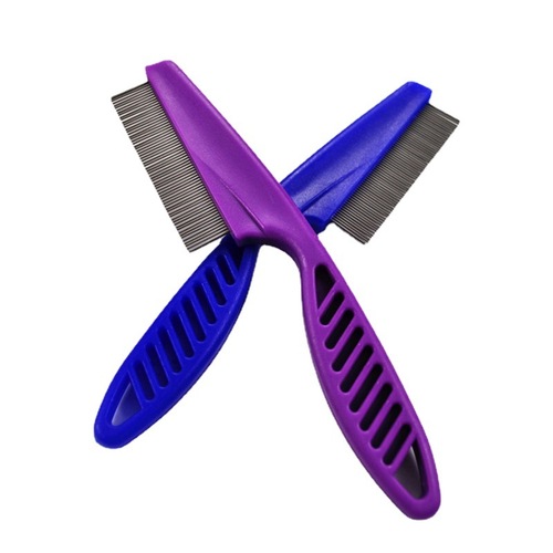 Cat and Dog Comb for Flea and Tick Removal, Hair Shedding and Detangling, Steel Pin Comb with Enhanced Cleaning, Pet Supplies