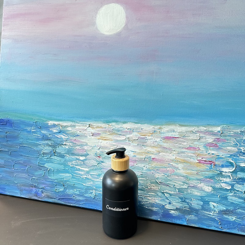 磨砂黑色圆肩塑料透明乳液瓶竹木泵头按压PET洗手液瓶 乳液泵