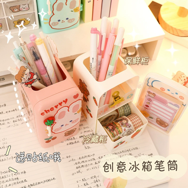 Cute fashionable children's pens holder for elementary school students, Japanese high quality storage box