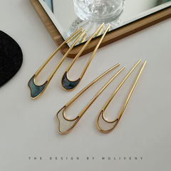 National style U-shaped hairpin hair fork metal short hairpin short hairpin retro all-match plug alloy hairpin hairpin