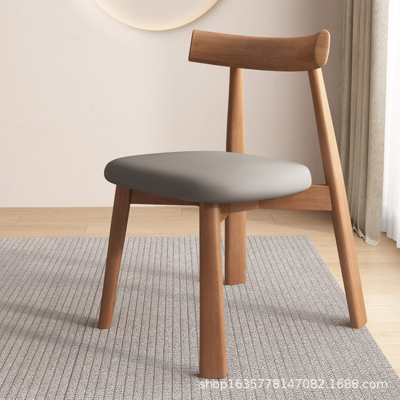 silla de comedor de madera maciza moderna simple, silla de respaldo de restaurante nórdico, estudio, mesa de comedor de hotel, taburetes, fábrica de origen