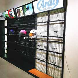 展示架专卖店摩托车头盔摩托货架摩托头盔俱乐部展示架装备骑行服