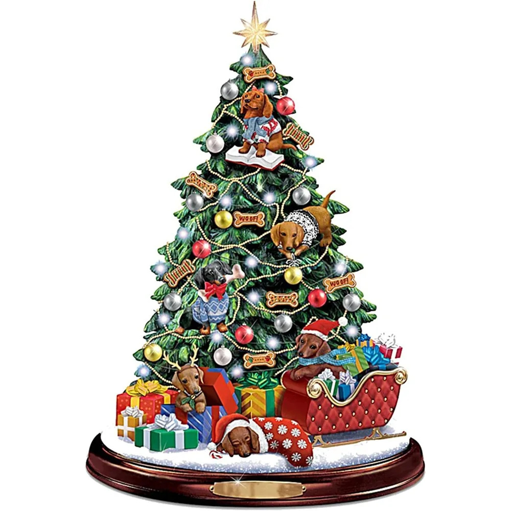 Transfronterizo nuevo creativo árbol de Navidad Santa Claus acrílico colgante artesanía coche colgante decoraciones para el hogar