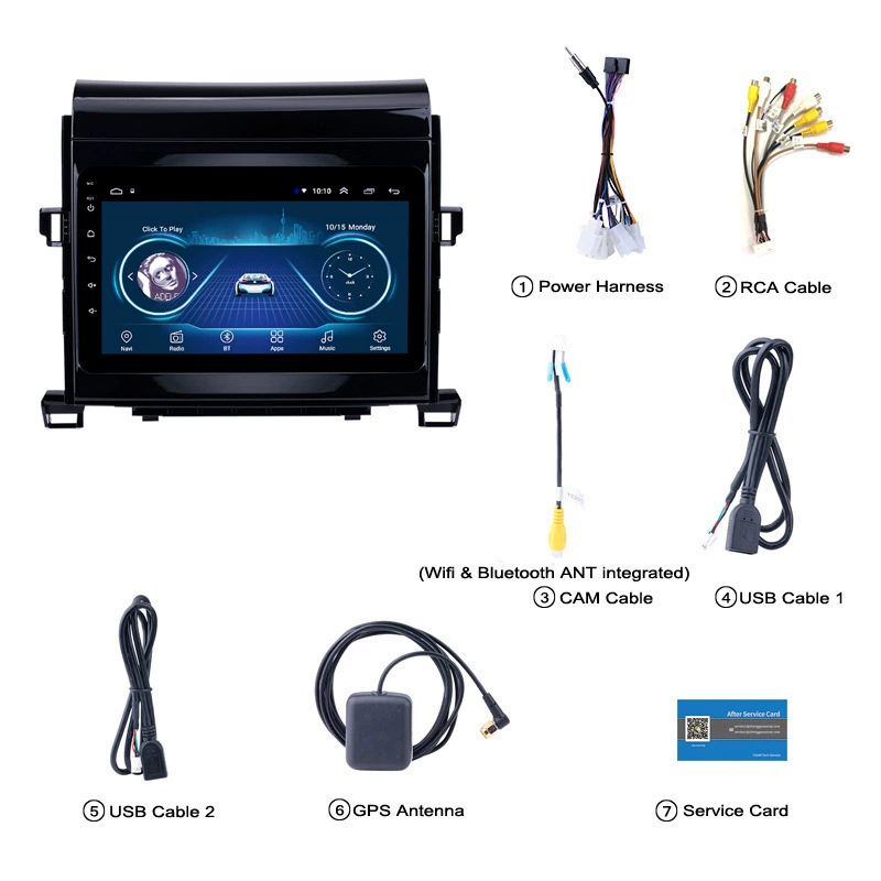 Подходит для зарубежного Toyota Elfa 08-14 автомобиль GPS Android с большим экраном, видеопоток в режиме pour, встроенная умная автомобильная система