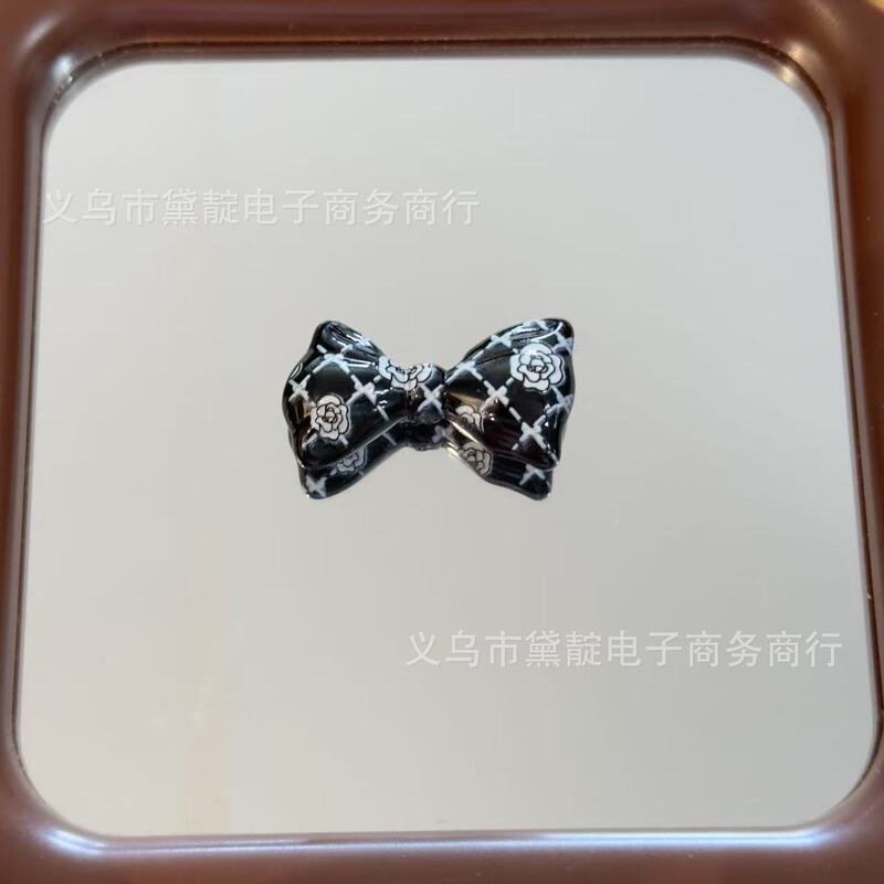 小香风玫瑰蝴蝶结爱心星星串珠 diy亚克力包挂手机链钥匙扣配件|undefined