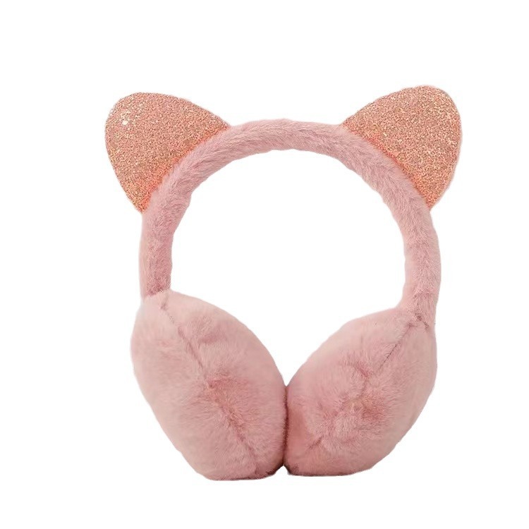厚い冬の新型のぬいぐるみの女性は猫の耳を折ってかわいい女子の党をかぶせて耳を温めます。|undefined
