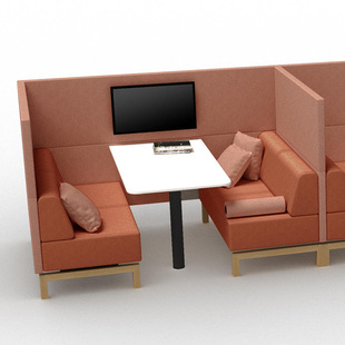 High backrest deck sofa combination office rest area hotel privacy reception negotiation designer High back sofa chair